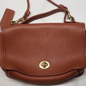 Vintage Coach Casino Leather Bag  - British Tan
